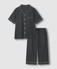 [JAJU] Herren Baumwolle Viskose Seersucker 7-Ärmel Pyjama-Set [Versand aus Korea] 100% Original