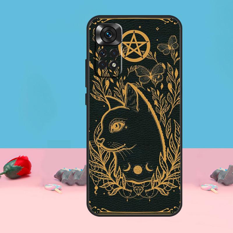 Witch Cat Cover For Xiaomi Redmi Note 13 10 11 12 14 Pro 11S 12S Case For Redmi 15 12C 13C 14C 10C 15C