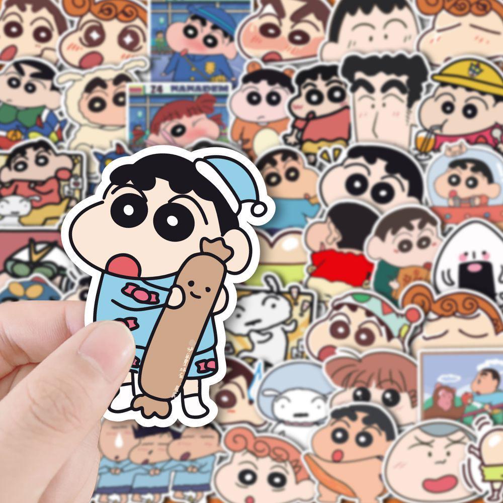300 Cartoon Shin-chan Stickers: Cute, Waterproof Japanese Anime Collection Featuring Shinnosuke Nohara - Hot Seller.