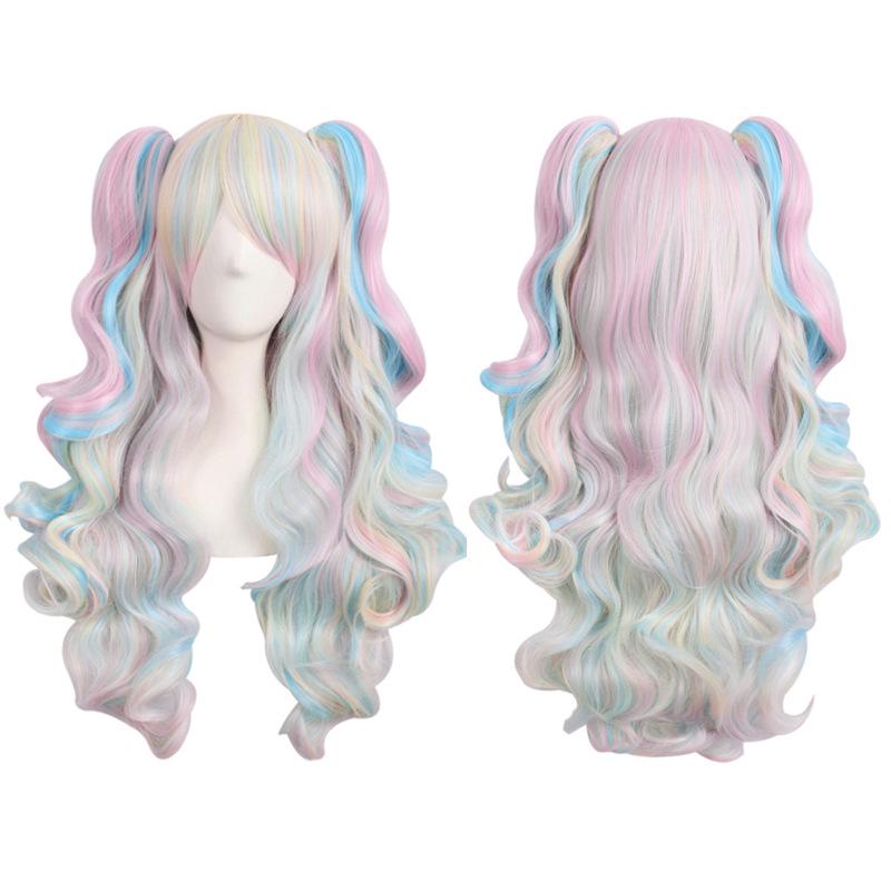 Lolita Double Ponytail Curly Cosplay Wig with Tiger Clip