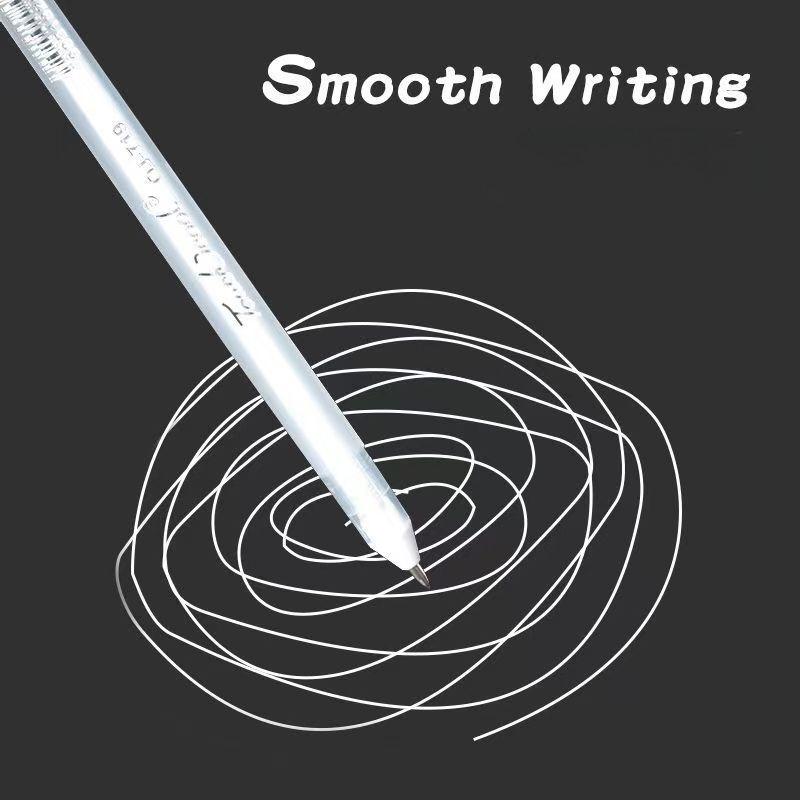 3/5Pcs White Gel Pen 0.8mm Highlight Marker Pen Black Cardboard Manga Painting Pen Art Sketch Drawing Stationery