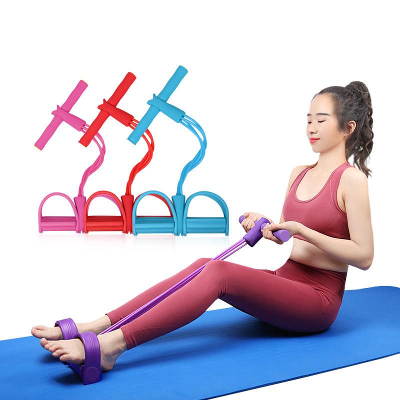 Kaisu Fitness Equipment Sit-ups Puller Belly Tuck Four-strand Rope Elastic Rope Pedal Puller