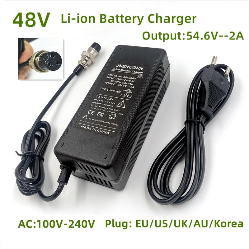 48V Charger Output 54.6V2A Lithium Battery Charger for 48V Kugoo M4 Kugoo X1 M4 Pro Speedway Leger Mini 4 Pro