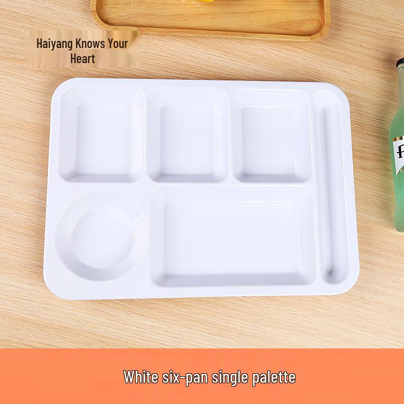 Rectangular Multi-Compartment Melamine Lunch Tray