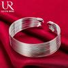 925 Sterling Silver Multi Line Bracelet Fashionable Wedding Jewelry