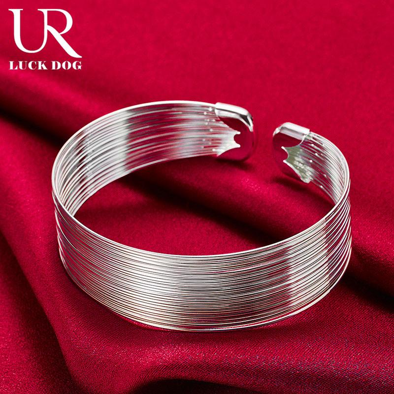 925 Sterling Silver Multi Line Bracelet Fashionable Wedding Jewelry