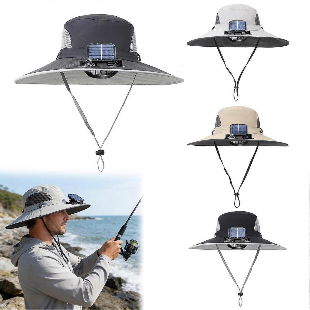 Sonnenhut für Damen und Herren – Solarbetrieben & Verstellbar – für Strand & Camping