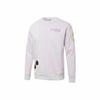 Puma Color-Blocked Letter Logo Crewneck Sweatshirt Unisex Purple