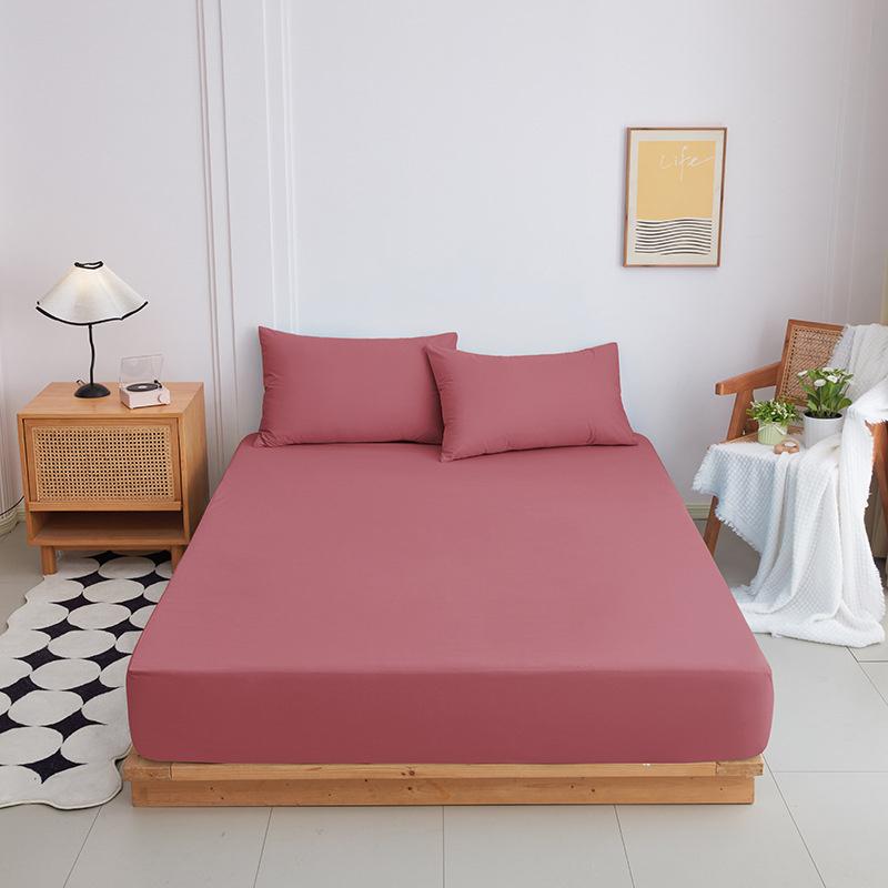 Napínací prostěradlo s gumičkou Jednobarevný chránič matrace pro jednolůžkové, dvoulůžkové a king postele 100% bavlna