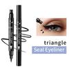 Dubbelkoppige Color Seal Eyeliner, waterdichte, zweetbestendige en vlekvrije Seal Positioning Eyeliner