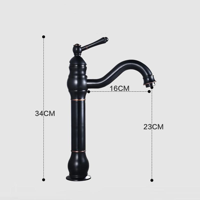 Antique Brass Basin Faucet Vessel Sink Faucet Deck Mounted Cold Hot Water Mixer Tap Bathroom Faucet Single Hole Taps 4 Colors