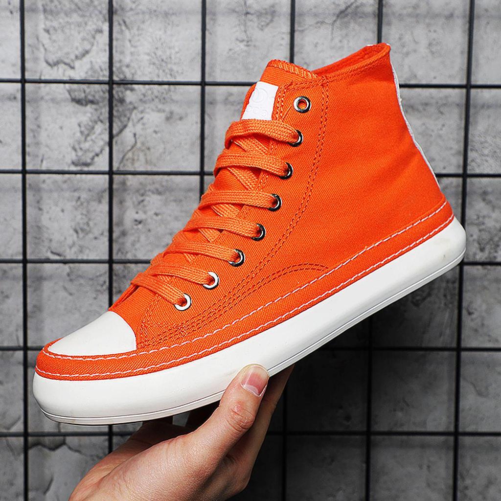 22365 Men's High-Top Canvas Shoes: Versatile, Trendy Korean-Style Breathable Footwear