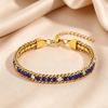 Women's Titanium Steel Multi-color Zircon Bracelet - Luxurious, Versatile, and Fade-resistant