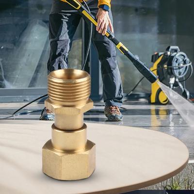 Pressure Washer Hose Adapter M22 14mm Brass with Swivel Joint Connector Designed To Prevent Hose Tangling and Leaks