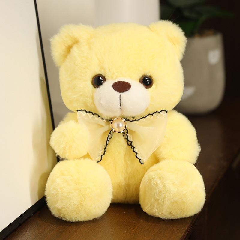 Small Color Sitting Teddy Bear Doll Plush Toy Bear Hug Bear Doll Children Soothing Doll