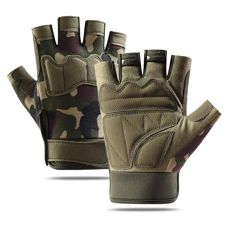 Hunting Gloves for Men and Women Half Finger Outdoor Mountaineering and Cycling Wear-resistant Breathable Riding Gloves Camping