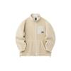 Anta FW22 Life Series Backprint Letter Zip-Up Fleecegefütterte Jacke Unisex Oberbekleidung Off-White 952238611-1
