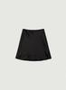 THEBARNNET Glänzender Satin-Midirock_Schwarz