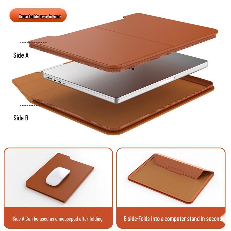 RuiXing Odnímatelný obal na notebook se stojánkem