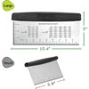 10" Stainless Steel Bench Scraper with Measuring Scale – for Dough, Pizza, Bread & Food Chopping – Compatible with Baking Needs