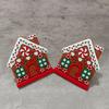 1/2Pcs Christmas Button Covers  Gingerbread House Shape Reusable Easy to Install Christmas Knob Covers