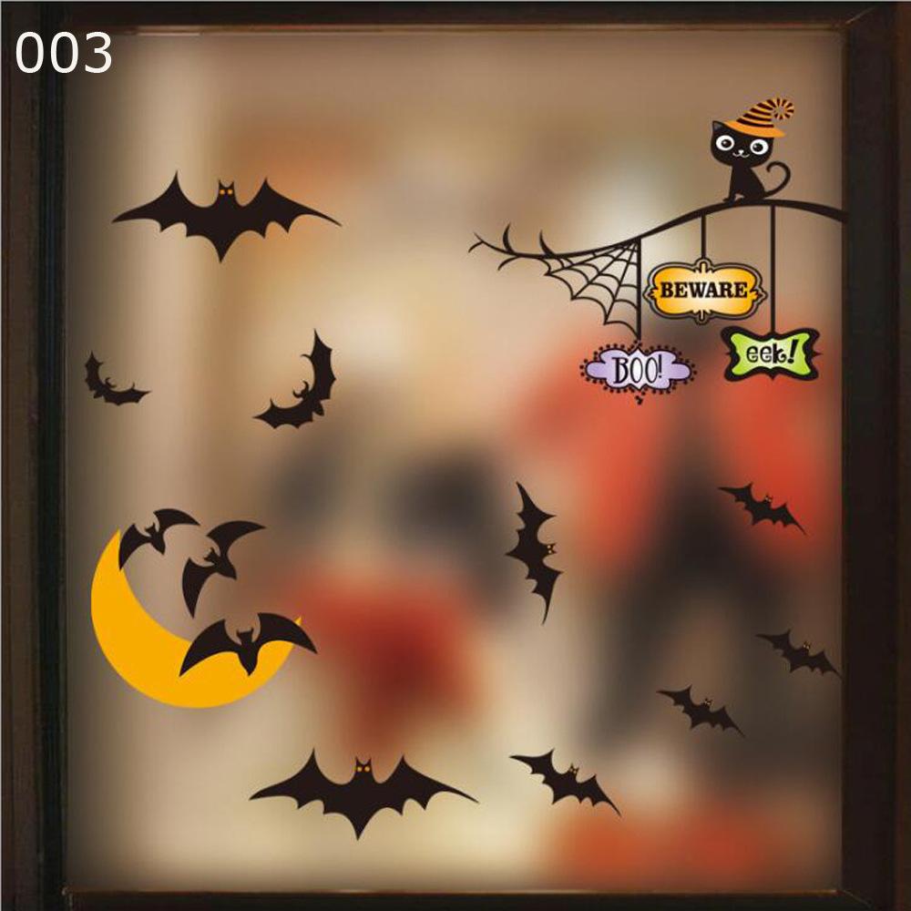 Halloween Hotel Shopping Mall School Classroom Window Sticker Pumpkin Skeleton Wizard Bat And Other Glass Stickers Wall Stickers