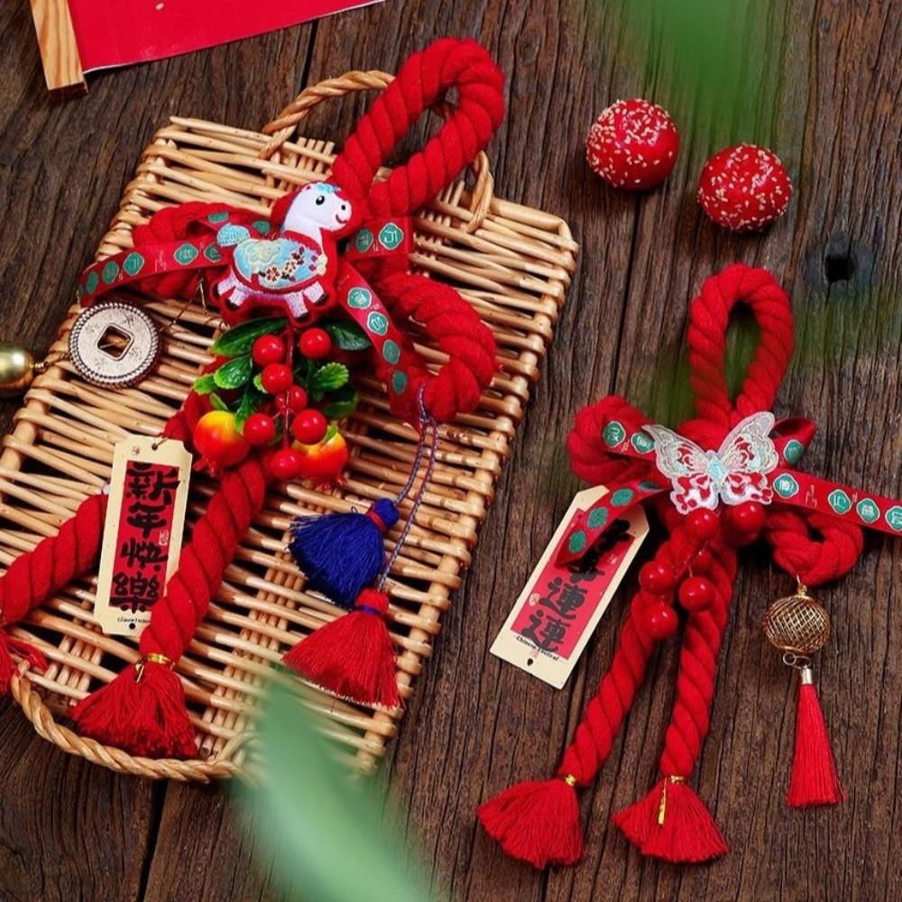 Handcrafted New Year Decoration DIY Lucky Charm Chinese Knot Ornaments Tassel Hanging Design Spring Festival Decorations
