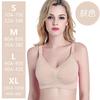 Pregnant women without steel ring front open buckle large size nursing bra, feeding seamless gathering adjustment cross back underwear