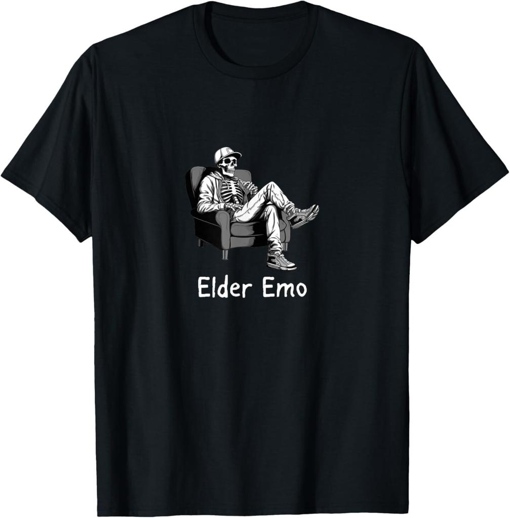 Elder Emo Funny Phrase for Older Fans of Emocore Music T-Shirt