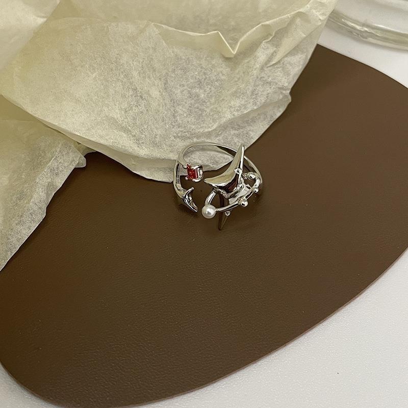 2022 New Starry Series Zirconia Ring For Women With Geometric Design And Adjustable Size