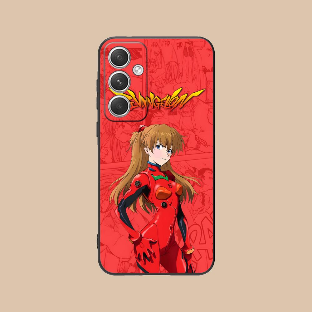 Anime EV Asuka Mobile Phone Case for Samsung Galaxy S26 S25 S24 S23 S22 S21 S20 Note20 Plus FE Ultra Colorful Cover Pretty Cover