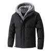 Men's Plus Size Hooded Cotton Fleece Jacket - Warm, Cold-Resistant, Padded for Autumn/Winter 2025.