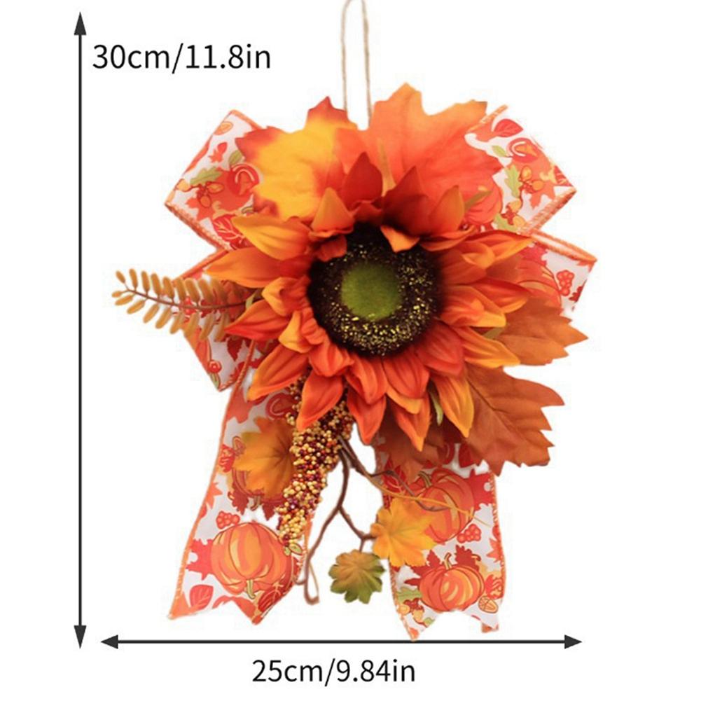 Thanksgiving Simulation Wall Hanging Pumpkin Berry Maple Leaf Bow Small Pendant
