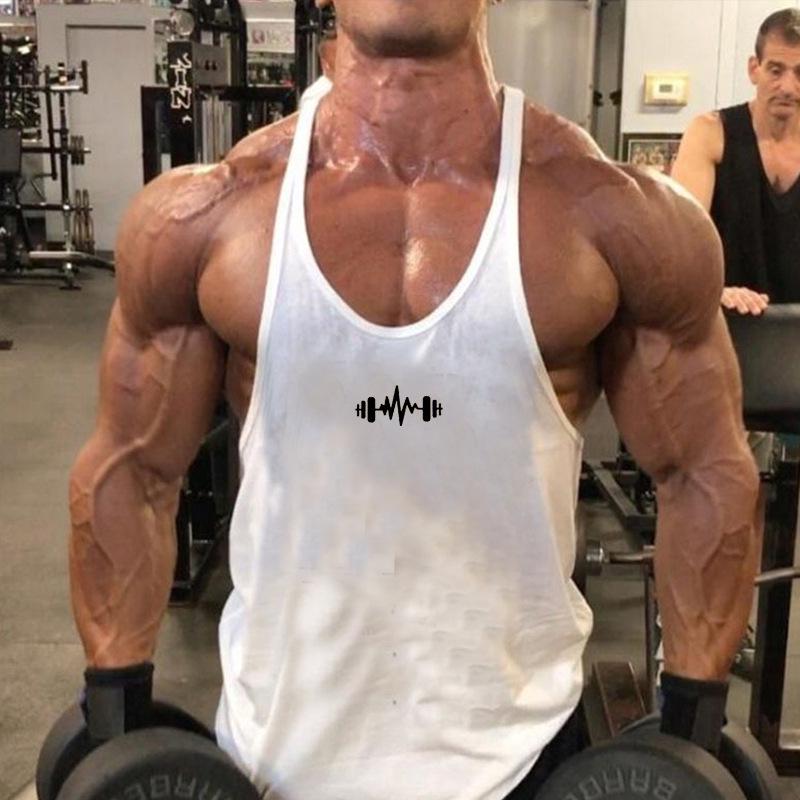Men's Elastic Fitness Vest - Breathable, Loose, Sleeveless Cotton Top for Running & Weightlifting