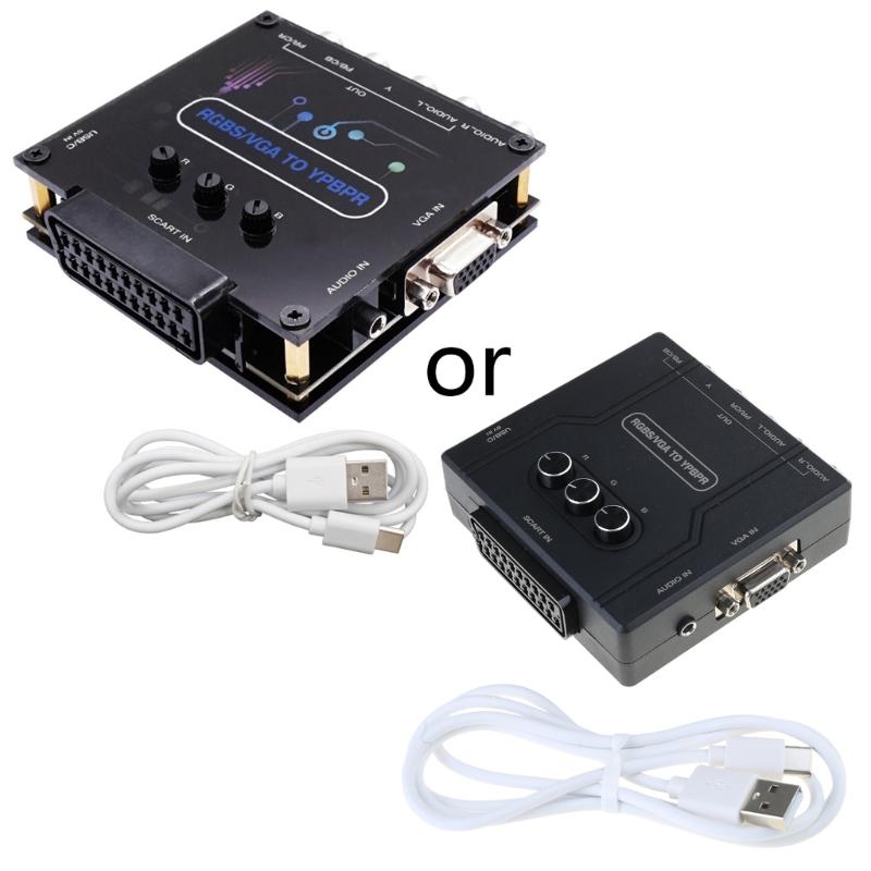 

RGBS VGA SCART to YPBPR Component Converter SCART VGA Composite Port for MD/for Sfc Retro Gaming Consoles 1