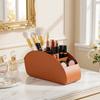 5 Compartments Remote Control Holder Solid Color Simple Makeup Brush Storage Bucket Multifunctional Stable