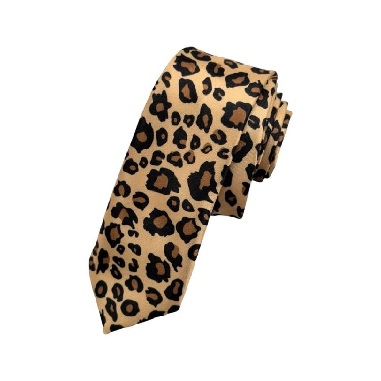 

Stylish Men s Women Polyester Long Tie with Leopard Print Necktie for Multiple Use in Weddings and Professional Setting
