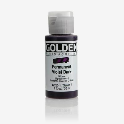 Acrylic Paint - GOLDEN - Permanent Violet Dark - 30ml - High Fluidity - Professional