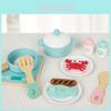 Childrens Wooden Play Kitchen Set With Simulated Cooking Utensils For Imaginative Play And Parentchild Interaction