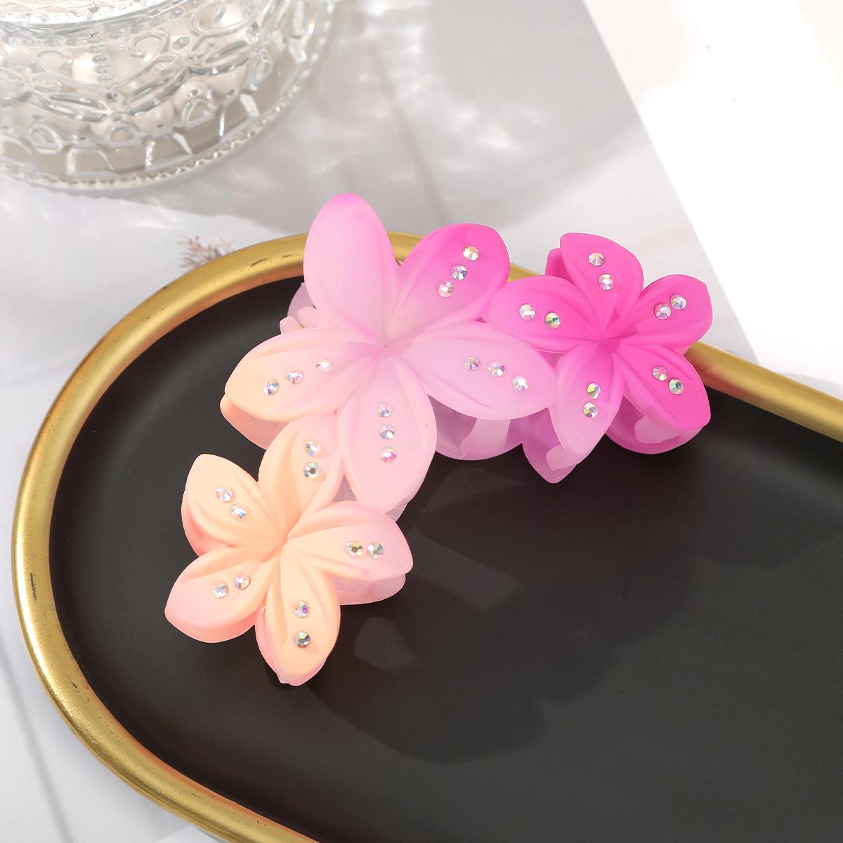 

AWAYTR Бриллиантовая заклепка Баухиния Заколки для волос Пластиковые Цветочные Зажимы для волос Краб Для Женщин Девушек Подарок Аксессуары для волос Валентин Головной убор