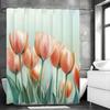 Mother's Day Tulip Shower Curtain, Bathroom Decorative Shower Curtain, Waterproof Shower Curtain with Hooks