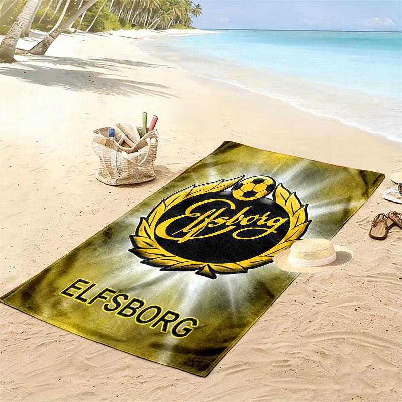 IF Elfsborg Print Beach Towel, Large Soft Quick Dry Towel for Beach Camping Swimming