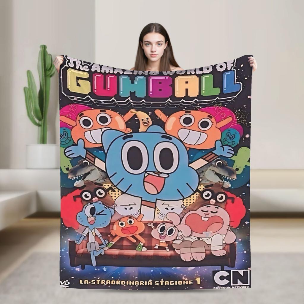 The Wonderfully Weird World of Gumball  Blanket Quality  Winter Airplane Travel Living Room Funny Bedspread