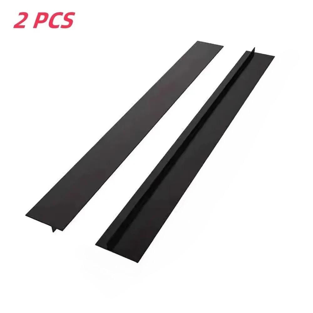 

2pcs 53.5cm/21.06in Kitchen Gas Stove Sealing Strip, Kitchen Anti-Oil Anti-Stain Strip, Silicone Seal Insert Strip 2pcs&53.5cm чёрный