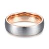 European & American Classic Two-Tone Brushed Tungsten Steel Unisex Ring, 4-8mm Wide
