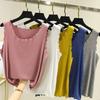WTEMPO Wave Edge Suspender Vest Women's Summer Modal Bottoming Shirt Thread Sleeveless Slim Fit Inner Top