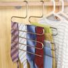 S Shape 5 Layer Pants Hanger Stainless Steel Space Saving Trousers Jeans Ties Wardrobe Organizer