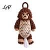 Seasonal Craft Kits Crochet Animal Bag Holder DIY Kit Hanging Plastic Make Easy Patterns Cute Raccoon Highland Cow Organizer for Home Kitchen Decor,