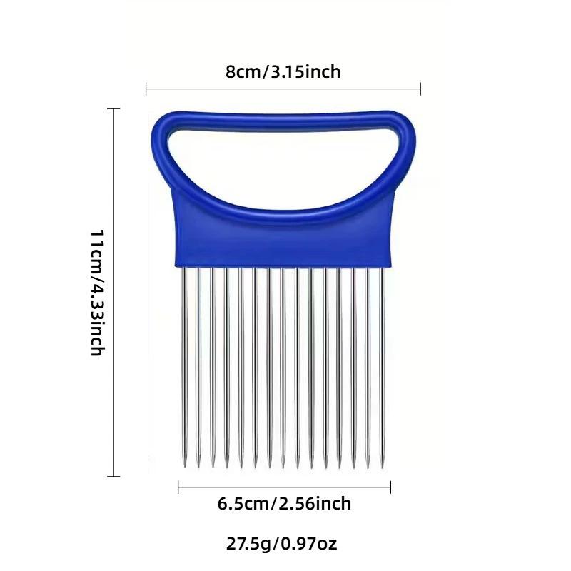 Effortlessly Slice Onions Colorful Onion Slicer Kitchen Stainless Steel Potato Chip Onion Holder