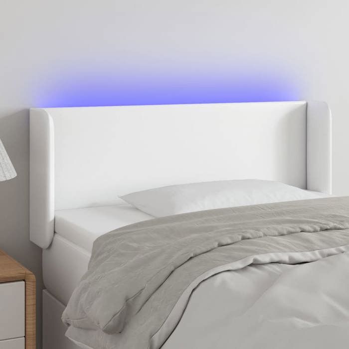 VidaXL LED Headboard Bedroom Furniture Single Bed Accessory Headboard Interior White 3123035